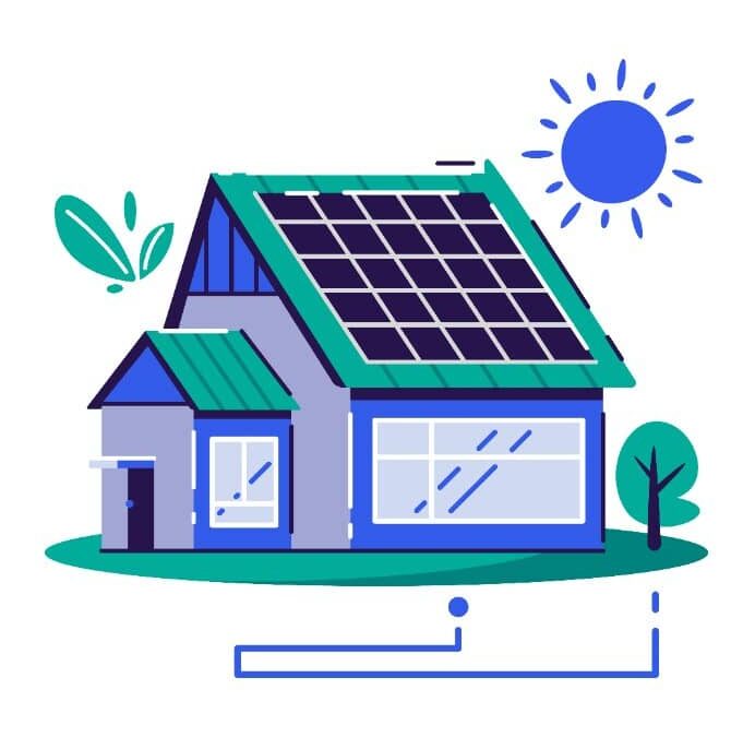 Casa con Placas Solares