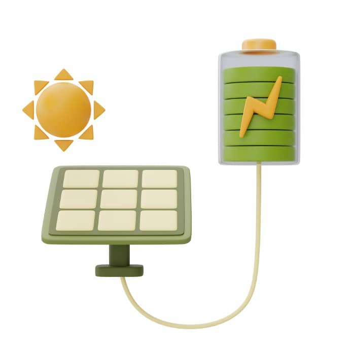 placa solar y batería
